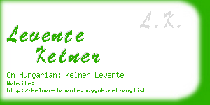 levente kelner business card